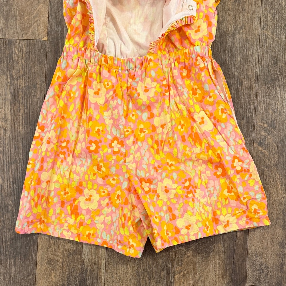 Vibrant Floral Kids Romper - Picture 8 of 9